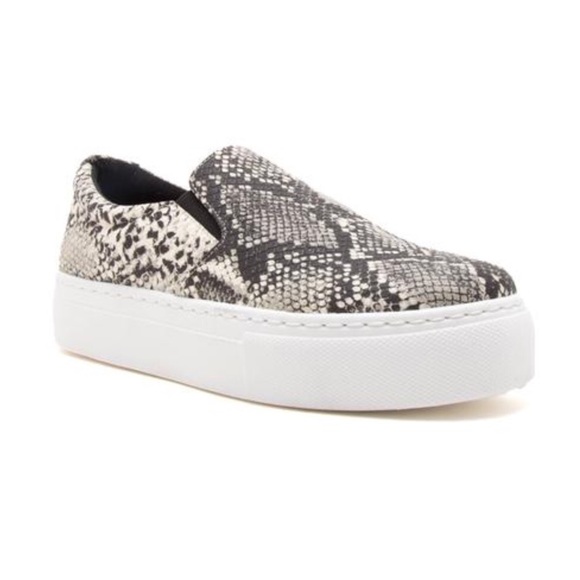 SALE! Vegan Snakeskin Platform Thick Sole Sneakers - Picture 3 of 4